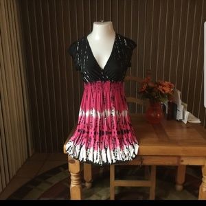 Christinalove hot ponk black tied dyed dress